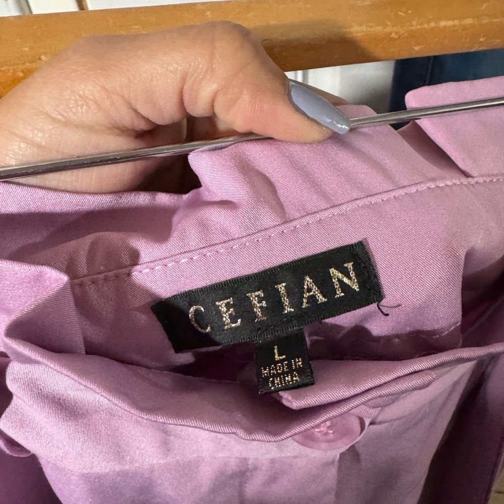 Chic Lavender High-Waisted Pants - Picture 3 of 3